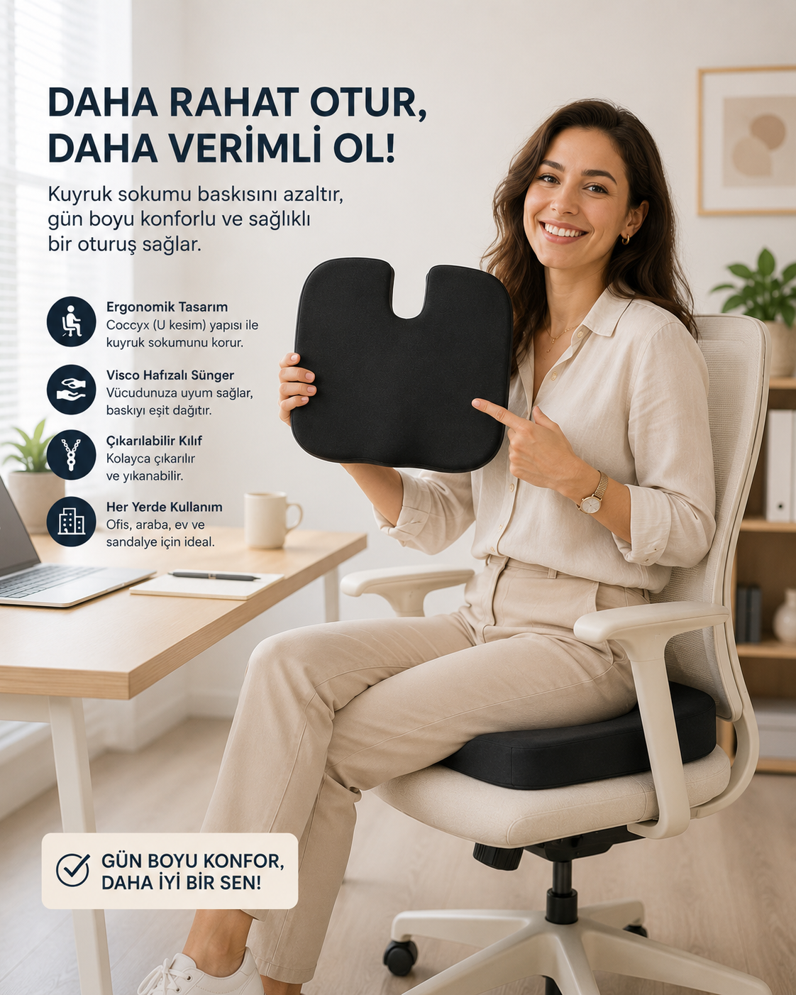 Ortopedik Oturma Minderi